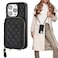 Bocasal Crossbody Wallet Case for iPhone 15 Pro RFID Blocking PU Leather Zipper Handbag Purse Flip Cover Kickstand Folio Case with Card Slots Holder Wrist Strap Lanyard 5G 61 Inch Black