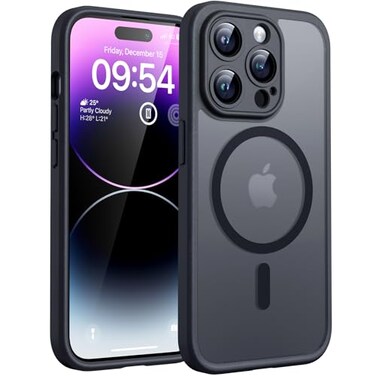 TOCOL for iPhone 14 Pro Max Case Compatible with Magsafe Drop Protection Upgraded Full Camera Protection Translucent Magnetic Matte Phone Case for iPhone 14 Pro Max 67 inch Black