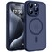 TOCOL Magnetic for iPhone 15 Pro Max Case Upgraded Full Camera Protection Compatible with Magsafe Drop Protection Translucent Matte Back Bumper Phone Cover 67InchBlue
