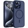TOCOL Magnetic for iPhone 15 Pro Max Case Upgraded Full Camera Protection Compatible with Magsafe Drop Protection Translucent Matte Back Bumper Phone Cover 67InchBlue