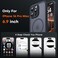 TOCOL for iPhone 16 Pro Max Case Compatible with Magsafe Full Camera Protection Drop Protection Magnetic Translucent Matte Back Bumper Phone Case for 16 Pro Max 69Inch Black