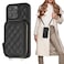 Bocasal Crossbody Wallet Case for iPhone 16 Pro Max RFID Blocking PU Leather Zipper Handbag Purse Flip Cover Kickstand Folio Case with Card Slots Holder Wrist Strap Lanyard 5G 69 Inch Black