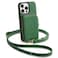ZVE for iPhone 16 Pro Max Wallet Case Zipper Crossbody Case with Card Holder Wrist Strap Phone Purse Cover for Women for iPhone 16 Pro Max 69 Dark Green