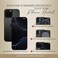 Bandolier Emma Crossbody Wallet Phone Case for iPhone 16 Pro Max 100 Genuine Pebble Leather Adjustable Removable Crossbody Strap Card Holder with Snap Closure Black with Pewter Hardware