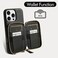 ZVE for iPhone 16 Pro Wallet Case with Card Holder Zipper Crossbody Case with Wrist Strap for Women for iPhone 16 Pro 63 Black