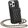 LAMEEKU Compatible with iPhone 16 Pro Case Wallet with Card HolderRFID Blocking Wrist Strap Crossbody Phone Cover for Women for iPhone 16 Pro 63 Black