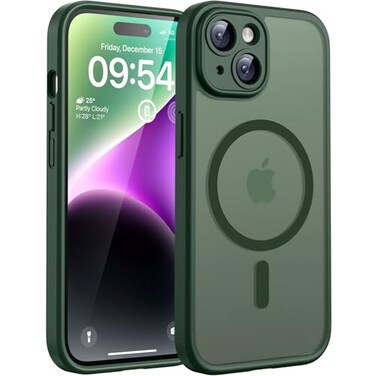TOCOL for Phone 14 Case Compatible with Magsafe Charger Full Camera Protection Drop Protection Translucent Matte Phone Case for iPhone 14 61 inch Alpine Green