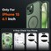TOCOL for Phone 15 Case Compatible with Magsafe Charger Full Camera Protection Drop Protection Translucent Matte Phone Case for iPhone 15 61 inch Alpine Green