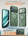 TOCOL for iPhone 17 Pro Case Compatible with Magsafe Charger Full Camera Protection Translucent Matte Phone Case for 17 Pro 63 inch Alpine Green