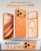 TOCOL for iPhone 17 Pro Case Compatible with Magsafe Charger Full Camera Protection Translucent Matte Phone Case for 17 Pro 63 inch Orange