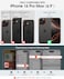 OCASE Compatible with iPhone 16 Pro Max Crossbody Wallet Case with Card Holder PU Leather Zipper Handbag Phone Purse with RFID Blocking Kickstand Wrist Strap Lanyard 69 Inch Dark Red