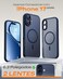 TOCOL for Phone 17 Case Compatible with Magsafe Charger Full Camera Protection Drop Protection Translucent Matte Phone Case for Phone 17 63 inch Dark Blue