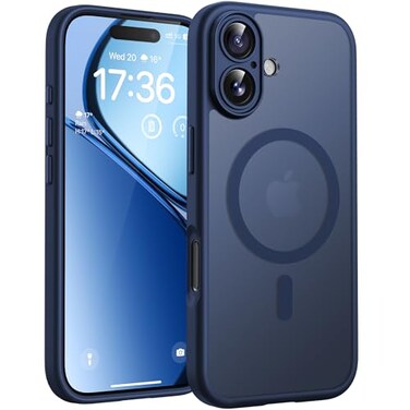 TOCOL for Phone 17 Case Compatible with Magsafe Charger Full Camera Protection Drop Protection Translucent Matte Phone Case for Phone 17 63 inch Dark Blue