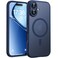 TOCOL for Phone 17 Case Compatible with Magsafe Charger Full Camera Protection Drop Protection Translucent Matte Phone Case for Phone 17 63 inch Dark Blue
