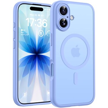 TOCOL for Phone 17 Case Compatible with Magsafe Charger Full Camera Protection Drop Protection Translucent Matte Phone Case for Phone 17 63 inch Light Blue