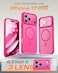 TOCOL for iPhone 17 Pro Case Compatible with Magsafe Charger Full Camera Protection Translucent Matte Phone Case for 17 Pro 63 inch Hot Pink