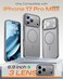 TOCOL for iPhone 17 Pro Max Case Compatible with Magsafe Charger Full Camera Protection Translucent Matte for iPhone 17 Pro Max Phone Case 69 inch Gray
