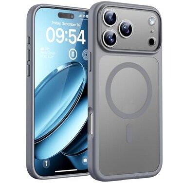 TOCOL for iPhone 17 Pro Max Case Compatible with Magsafe Charger Full Camera Protection Translucent Matte for iPhone 17 Pro Max Phone Case 69 inch Gray