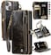 Defencase Compatible with iPhone 13 Case Wallet with RFID Blocking Card Holder for Women and Men Fashion PU Leather Magnetic Snap Flip Zipper Strap Wallet Phone Case Fit for iPhone 13 61 Coffee