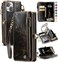 Defencase Compatible with iPhone 13 Case Wallet with RFID Blocking Card Holder for Women and Men Fashion PU Leather Magnetic Snap Flip Zipper Strap Wallet Phone Case Fit for iPhone 13 61 Coffee