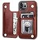 ONETOP Compatible with iPhone 12 Compatible with iPhone 12 Pro Wallet Case with Card Holder PU Leather Kickstand Card Slots Case Double Magnetic Clasp Durable Shockproof Cover 61 InchBrown