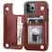 ONETOP Compatible with iPhone 12 Compatible with iPhone 12 Pro Wallet Case with Card Holder PU Leather Kickstand Card Slots Case Double Magnetic Clasp Durable Shockproof Cover 61 InchBrown