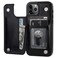ONETOP Compatible with iPhone 12 Compatible with iPhone 12 Pro Wallet Case with Card Holder PU Leather Kickstand Card Slots Case Double Magnetic Clasp Durable Shockproof Cover 61 InchBlack