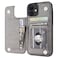 ONETOP Compatible with iPhone 12 Compatible with iPhone 12 Pro Wallet Case with Card Holder PU Leather Kickstand Card Slots Case Double Magnetic Clasp Durable Shockproof Cover 61 InchGray