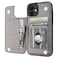 ONETOP Compatible with iPhone 12 Compatible with iPhone 12 Pro Wallet Case with Card Holder PU Leather Kickstand Card Slots Case Double Magnetic Clasp Durable Shockproof Cover 61 InchGray