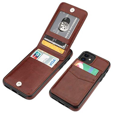 KIHUWEY Compatible with iPhone 11 Case Wallet with Credit Card Holder Premium Leather Magnetic Clasp Kickstand Heavy Duty Protective Cover for iPhone 11 61 InchBrown