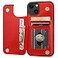ONETOP Compatible with iPhone 13 Wallet Case with Card Holder PU Leather Kickstand Card Slots Case Double Magnetic Clasp Durable Shockproof Cover 61 InchRed
