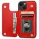 ONETOP Compatible with iPhone 13 Wallet Case with Card Holder PU Leather Kickstand Card Slots Case Double Magnetic Clasp Durable Shockproof Cover 61 InchRed
