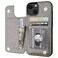 ONETOP Compatible with iPhone 13 Wallet Case with Card Holder PU Leather Kickstand Card Slots Case Double Magnetic Clasp Durable Shockproof Cover 61 InchGray