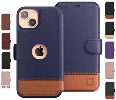 LUPA Legacy Compatible with iPhone 14 Wallet Case for Women and Men Case with Card Holder Slim Protective for Apple 14 61 Leather iPhone Cover Cute Phone Case Blue Brown Desert Sky