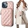 Bocasal Crossbody Wallet Case for iPhone 12 Pro Max RFID Blocking PU Leather Zipper Handbag Purse Flip Cover Kickstand Folio Case with Card Slots Holder Wrist Strap Lanyard 5G 67 Inch Rose Gold