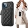 Bocasal Crossbody Wallet Case for iPhone 12 Pro Max RFID Blocking PU Leather Zipper Handbag Purse Flip Cover Kickstand Folio Case with Card Slots Holder Wrist Strap Lanyard 5G 67 Inch Black