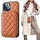 Bocasal Crossbody Wallet Case for iPhone 12 Pro Max RFID Blocking PU Leather Zipper Handbag Purse Flip Cover Kickstand Folio Case with Card Slots Holder Wrist Strap Lanyard 5G 67 Inch Brown