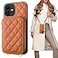 Bocasal Crossbody Wallet Case for iPhone 1212 Pro RFID Blocking PU Leather Zipper Handbag Purse Flip Cover Kickstand Folio Case with Card Slots Holder Wrist Strap Lanyard 5G 61 Inch Brown