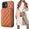 Bocasal Crossbody Wallet Case for iPhone 1212 Pro RFID Blocking PU Leather Zipper Handbag Purse Flip Cover Kickstand Folio Case with Card Slots Holder Wrist Strap Lanyard 5G 61 Inch Brown