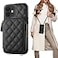 Bocasal Crossbody Wallet Case for iPhone 1212 Pro RFID Blocking PU Leather Zipper Handbag Purse Flip Cover Kickstand Folio Case with Card Slots Holder Wrist Strap Lanyard 5G 61 Inch Black