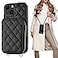 Bocasal Crossbody Wallet Case for iPhone 13 RFID Blocking PU Leather Zipper Handbag Purse Flip Cover Kickstand Folio Case with Card Slots Holder Wrist Strap Lanyard 5G 61 Inch Black