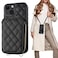 Bocasal Crossbody Wallet Case for iPhone 13 RFID Blocking PU Leather Zipper Handbag Purse Flip Cover Kickstand Folio Case with Card Slots Holder Wrist Strap Lanyard 5G 61 Inch Black