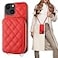 Bocasal Crossbody Wallet Case for iPhone 13 RFID Blocking PU Leather Zipper Handbag Purse Flip Cover Kickstand Folio Case with Card Slots Holder Wrist Strap Lanyard 5G 61 Inch Red