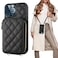 Bocasal Crossbody Wallet Case for iPhone 13 Pro Max RFID Blocking PU Leather Zipper Handbag Purse Flip Cover Kickstand Folio Case with Card Slots Holder Wrist Strap Lanyard 5G 67 Inch Black