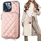 Bocasal Crossbody Wallet Case for iPhone 13 Pro Max RFID Blocking PU Leather Zipper Handbag Purse Flip Cover Kickstand Folio Case with Card Slots Holder Wrist Strap Lanyard 5G 67 Inch Rose Gold