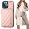 Bocasal Crossbody Wallet Case for iPhone 13 Pro Max RFID Blocking PU Leather Zipper Handbag Purse Flip Cover Kickstand Folio Case with Card Slots Holder Wrist Strap Lanyard 5G 67 Inch Rose Gold