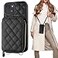 Bocasal Crossbody Wallet Case for iPhone 14 Plus RFID Blocking PU Leather Zipper Handbag Purse Flip Cover Kickstand Folio Case with Card Slots Holder Wrist Strap Lanyard 5G 67 Inch Black