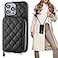 Bocasal Crossbody Wallet Case for iPhone 14 Pro RFID Blocking PU Leather Zipper Handbag Purse Flip Cover Kickstand Folio Case with Card Slots Holder Wrist Strap Lanyard 5G 61 Inch Black