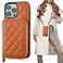 Bocasal Crossbody Wallet Case for iPhone 14 Pro Max RFID Blocking PU Leather Zipper Handbag Purse Flip Cover Kickstand Folio Case with Card Slots Holder Wrist Strap Lanyard 5G 67 Inch Brown