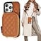 Bocasal Crossbody Wallet Case for iPhone 16 Pro RFID Blocking PU Leather Zipper Handbag Purse Flip Cover Kickstand Folio Case with Card Slots Holder Wrist Strap Lanyard 5G 63 Inch Brown